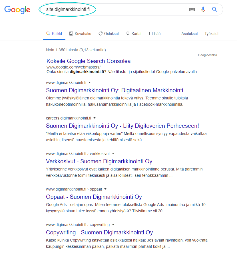 Google Työkalut - Suomen Digimarkkinointi